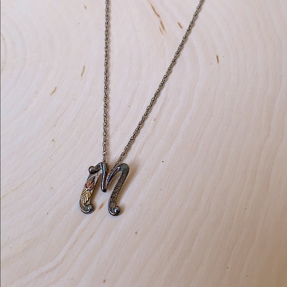 Black Hills Gold Mount Rushmore “M” Necklace.